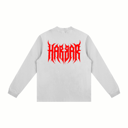 HARBAR Crew Neck Long Sleeve [White/Red]